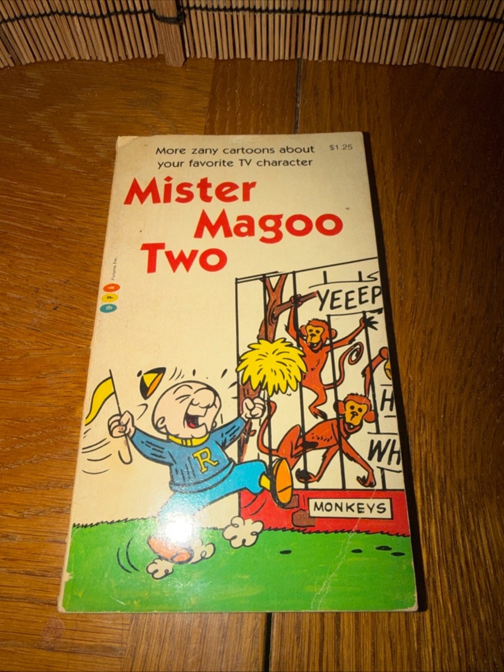Mister Magoo Two Vintage Cartoon Paperback - White, Red, Blue, Green